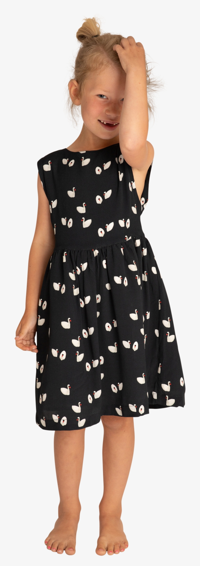 Em Sandy Dress Kids Swan Navy - Girl, transparent png download