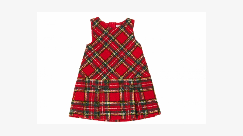 More Views - Girls Red Tartan Dress, transparent png download