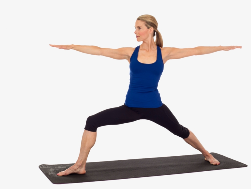 Aerobics Transparent Background - Yoga Warrior 2 Position, transparent png download