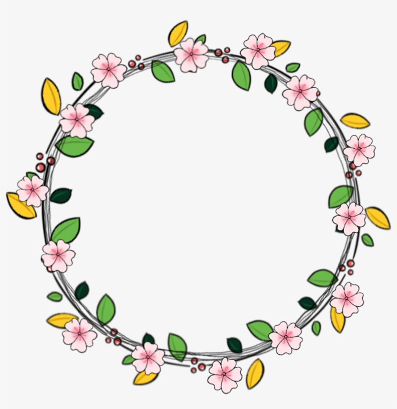 Garland Fresh Hand Painted Border Png And Psd - Circle, transparent png download