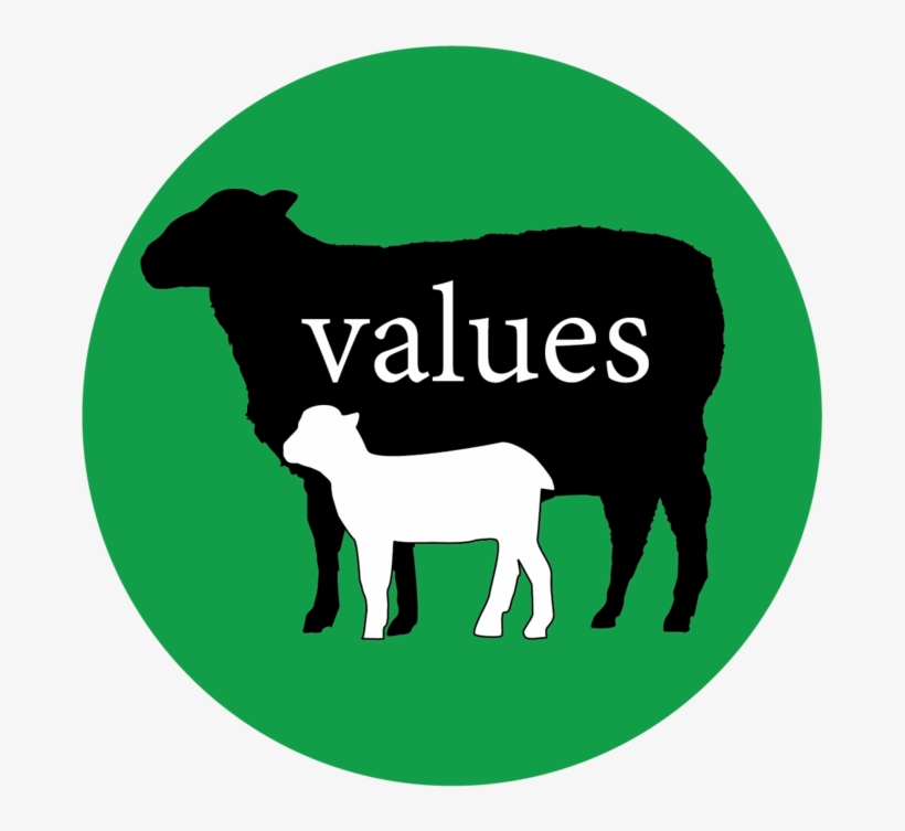 Sheep Logo Round Right Values - Dairy Cow, transparent png download