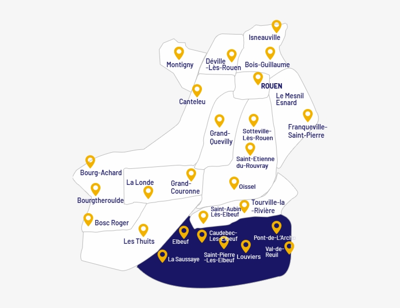 Secteur Elbeuf - Map, transparent png download