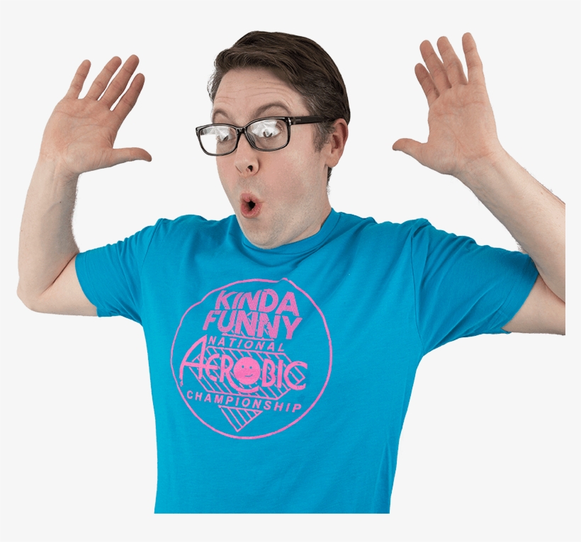 Kinda Funny Aerobics Tee - Fun, transparent png download