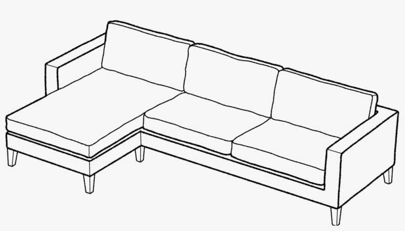 Shoreditch Sofa & Chaise, Left - Studio Couch, transparent png download