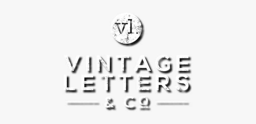Vintage Letters & Co - Black And White Vintage Letter, transparent png download