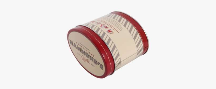Oval Shape Metal Cookie Black Tea Tin Box With Air - Red Stripe, transparent png download