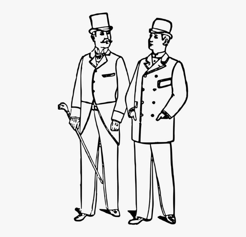 Drawing Suit Costume Clothing Line Art - Clothing, transparent png download