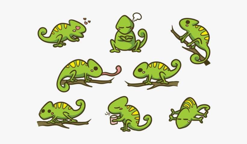 Chameleon Cartoon Vector - Cartoon, transparent png download