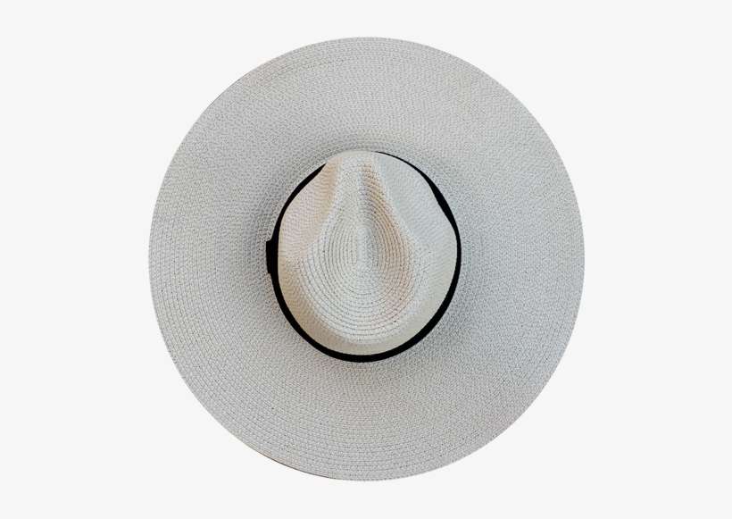 Custom Wide Brim Panama Hat - Beach Hat Top View, transparent png download
