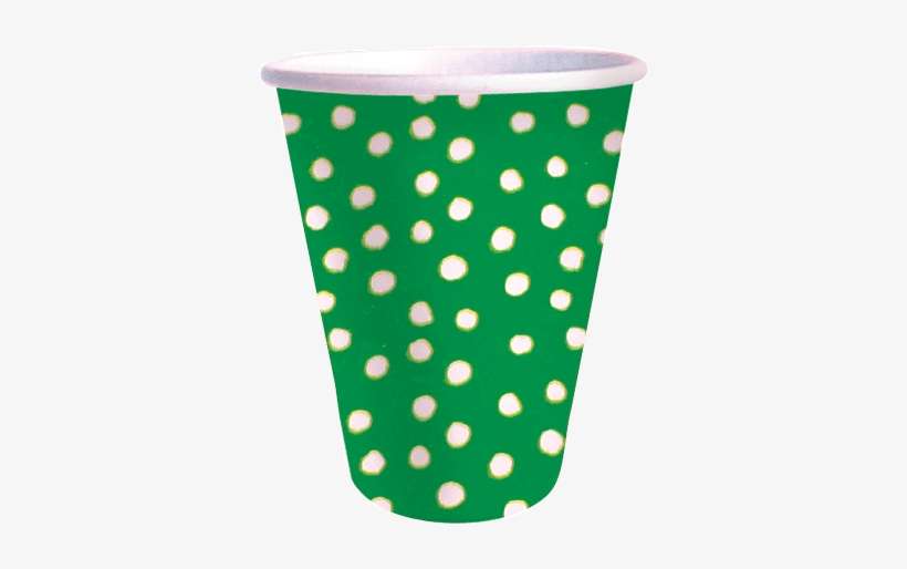 Quick View - Small Dots Green 9 Oz Paper Cups 96 Ct, transparent png download
