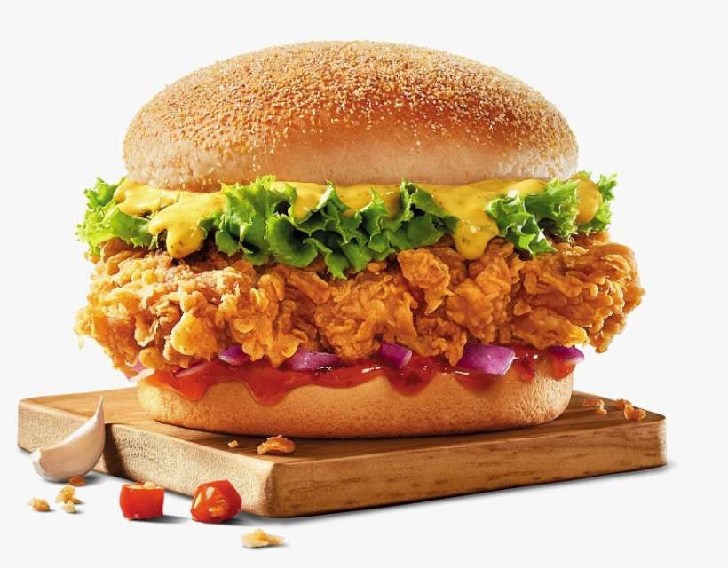 Kfc Burger Transparent Background Png - Double Trouble Burger Kfc India, transparent png download