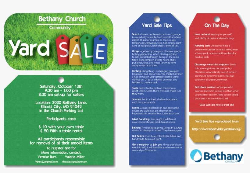 Yard Sale - - Brochure, transparent png download