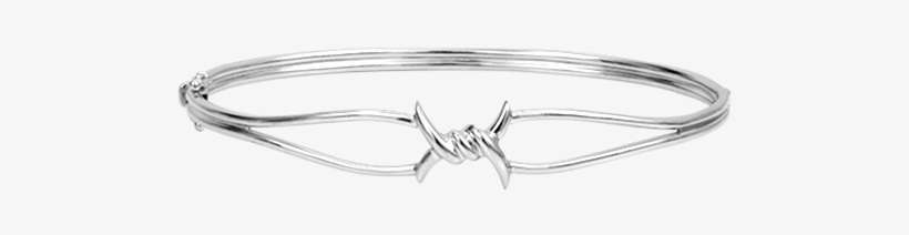 Gold Barbed Wire Bangle - Bangle, transparent png download