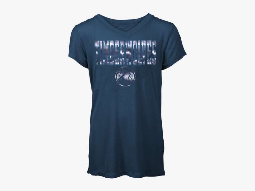 Minnesota Timberwolves Youth Girls Logo V-neck - Active Shirt, transparent png download