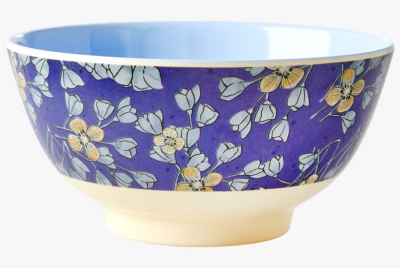 Melamine Bowl With Hanging Flowers Print - Bowl, transparent png download