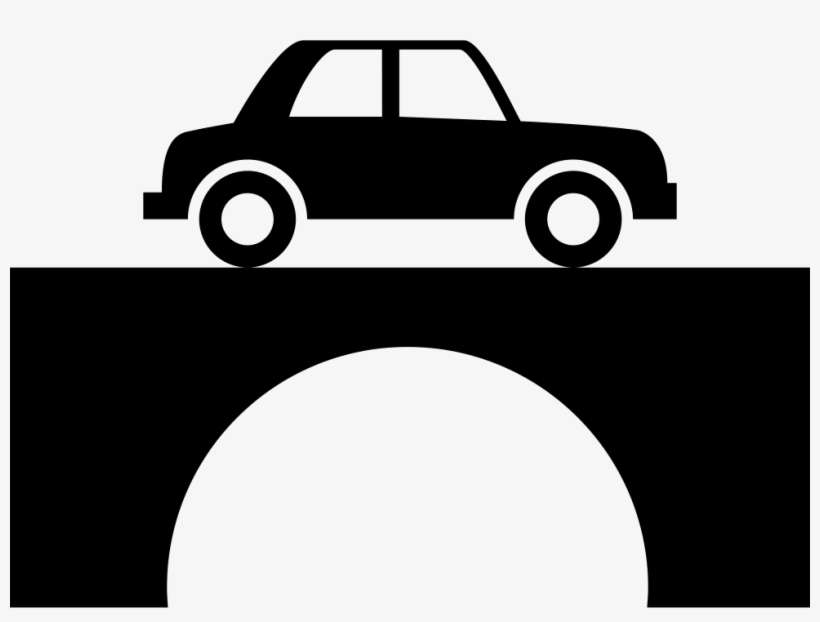 Vintage Car Crossing The Bridge Comments - Car Silhouette Png, transparent png download