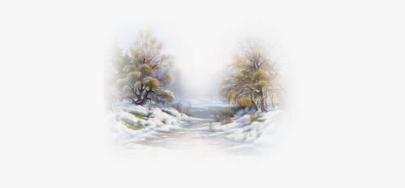 Winter - Paysage De Neige Png, transparent png download