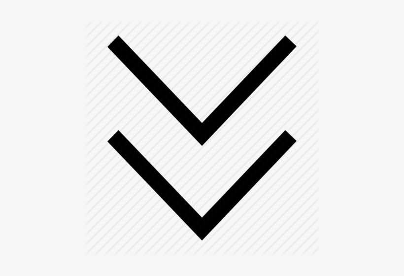 Lightly Ios - Double Arrow Down Icon, transparent png download