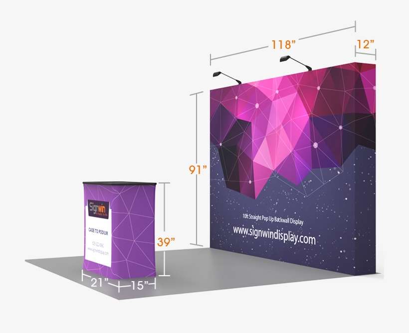 10ft Flat & Foldable Pop Up Backwall Display With Premium - Flyer, transparent png download