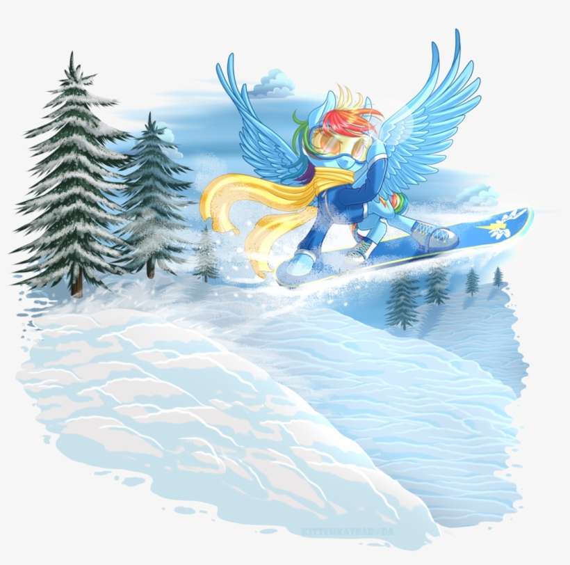 Kittehkatbar, Clothes, Goggles, Rainbow Dash, Safe, - Rainbow Dash Snowboard, transparent png download