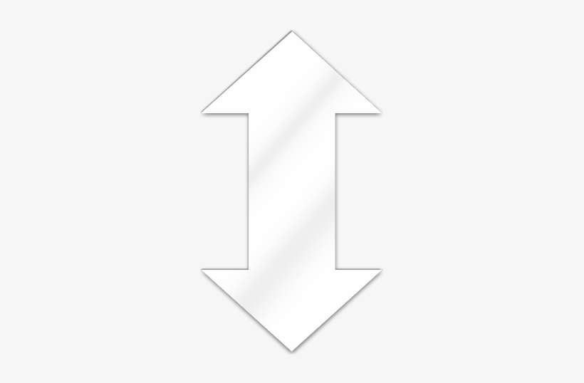 Double Arrow Vertical Shaped Magnet - Vertical Arroa, transparent png download
