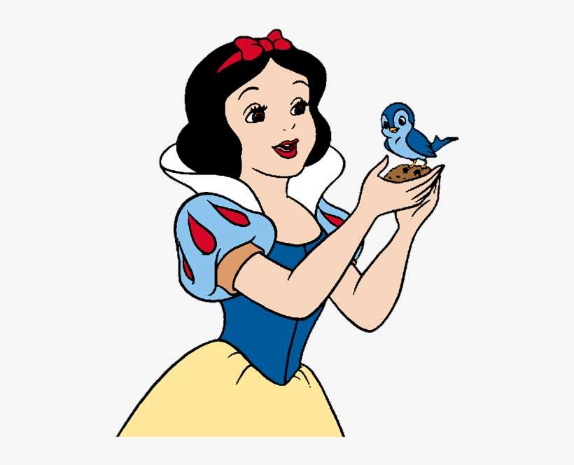 Snow White Clipart White Background - Snow White And The Bird, transparent png download