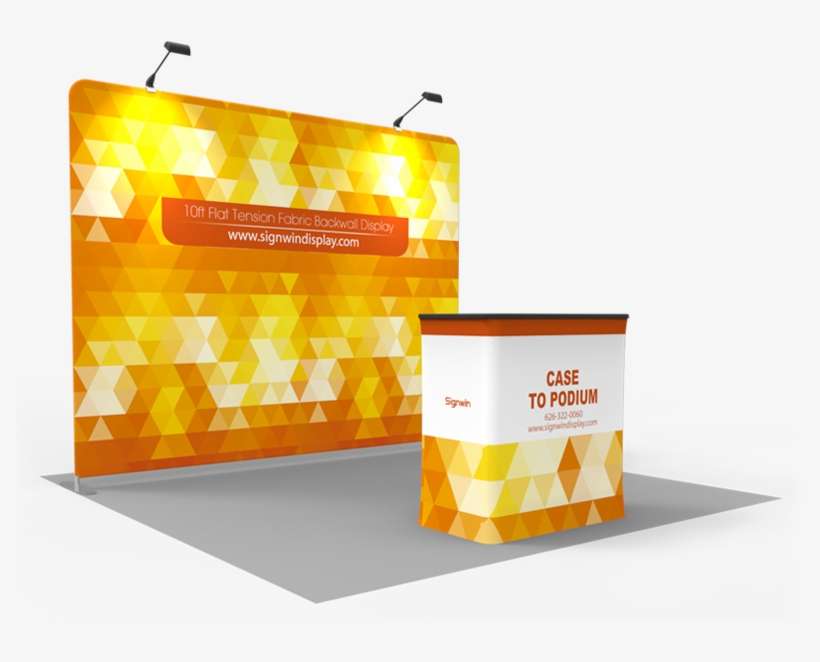 10ft Flat & Attractive Tension Fabric Backwall Display - Textile, transparent png download