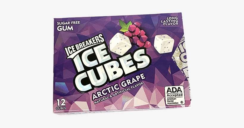 Ice Breakers Ice Cubes Arctic Grape Sugar Free Gum - Ice Breakers Ice Cubes Sugar-free Gum, Arctic Grape, transparent png download
