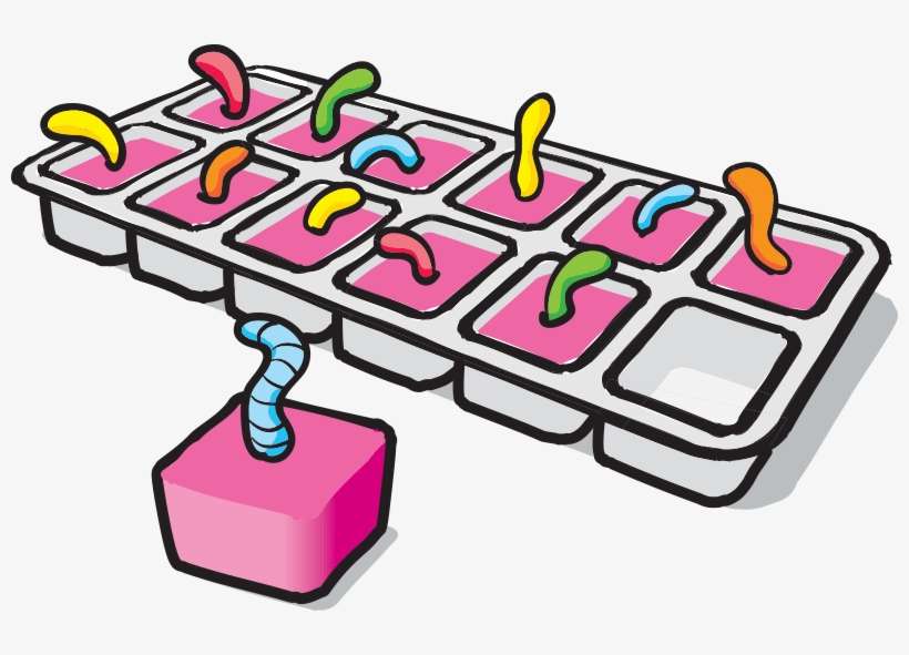 Sour Worm Ice Cubes - Toxic Waste Sour Candy, transparent png download