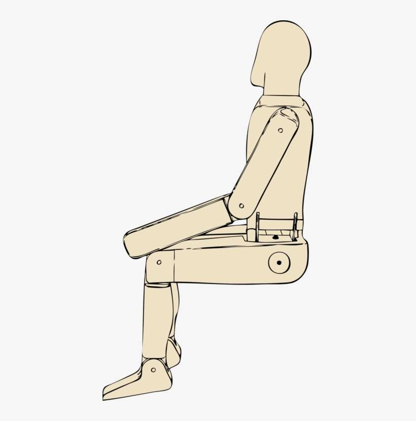 Car Mannequin Crash Test Dummy Drawing Computer Icons - Mannequin Sideview, transparent png download