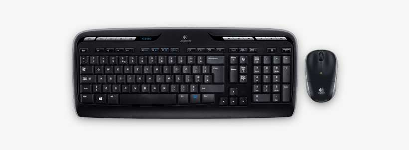 Logitech Mk330 Wireless Keyboard/mouse Combo Black - Logitech Mk330, transparent png download