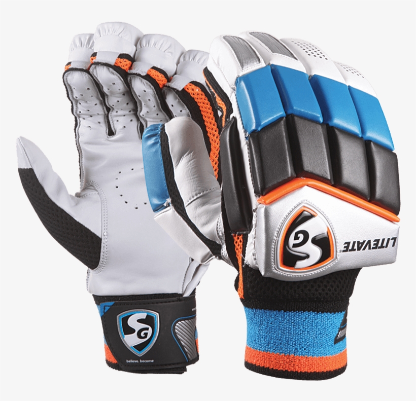 Sg Litevate Foam Finger Batting Gloves - Sg Litevate Batting Gloves, transparent png download