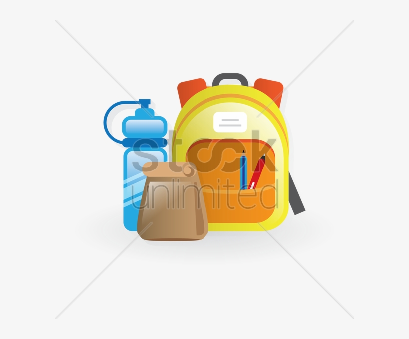 school backpack with lunch bag