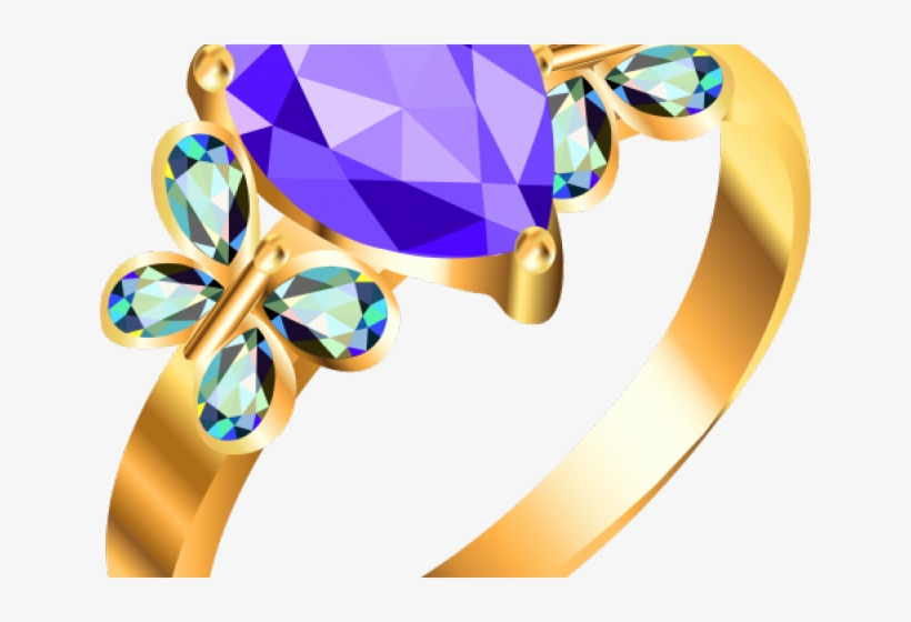 Jewelry Clipart Golden Ring - Ring Jewelry Clipart, transparent png download