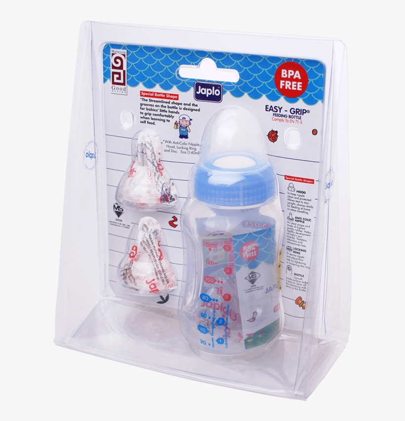 Japlo Easy Grip Feeding Bottle - Baby Bottle, transparent png download