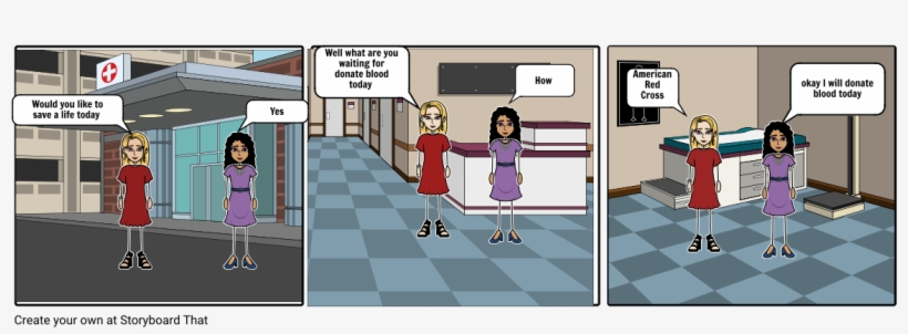 Donating Blood - Barriers To Communication Storyboard, transparent png download