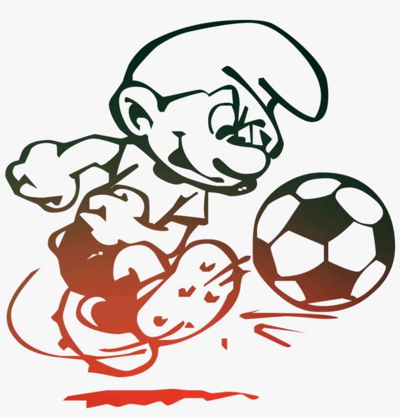 Brazil Search Word Cup National Football Player Clipart - Smurf Soccer Gif, transparent png download