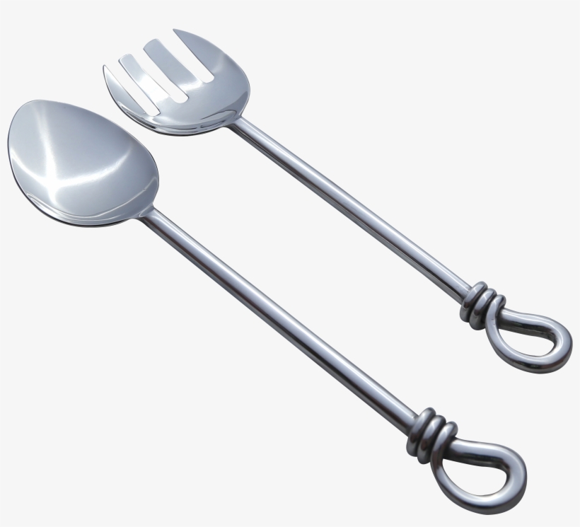 Full Polished Knot Design Salad Serving 2 Pcs - Spoon, transparent png download