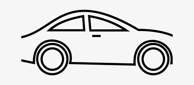 Drawn Car Line Drawn - Car Black And White Cliparts, transparent png download