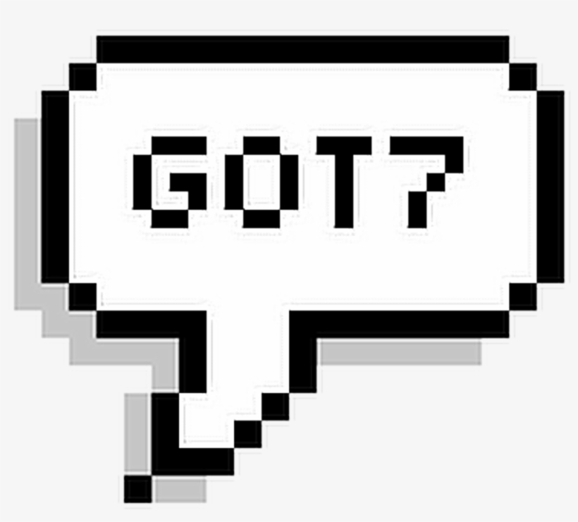Got7 Sticker - Pixel Text Box Transparent, transparent png download
