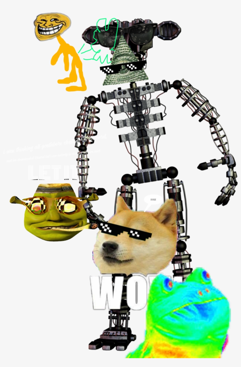 Mlg Sticker - Fnaf 2 Endoskeleton Full Body, transparent png download