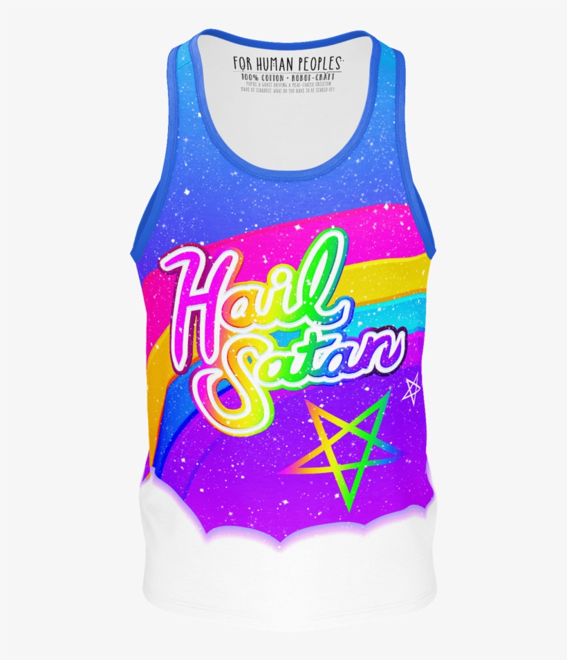 Hail Satan - Active Tank, transparent png download