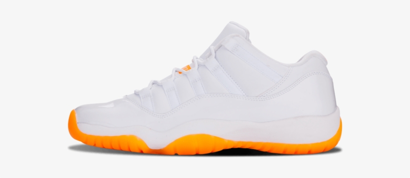 Air Jordan 11 Retro Low Gg White White Citrus - Tennis Shoe, transparent png download