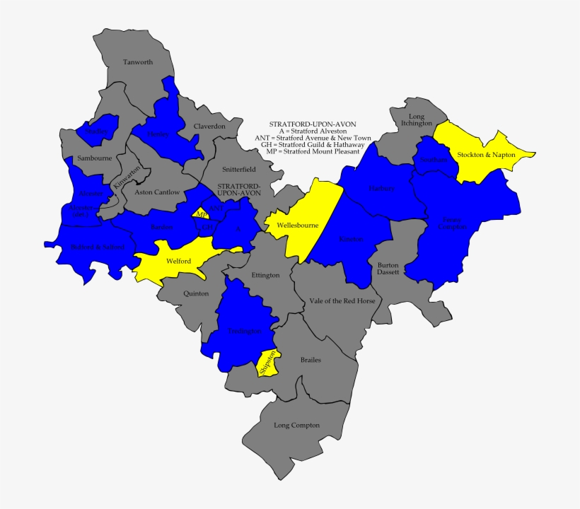 Stratford-avon 2007 Election Map - Stratford Upon Avon District, transparent png download