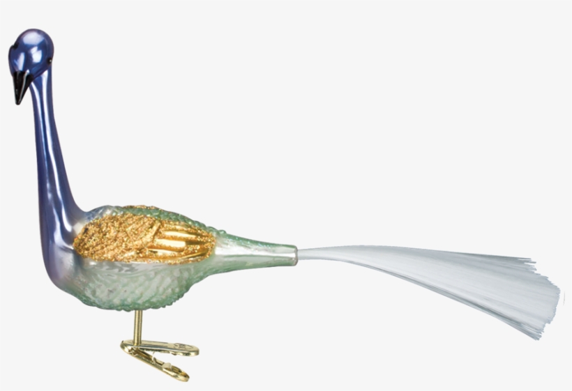 Old World Christmas Winter Wonderland Peacock Glass - Peafowl, transparent png download
