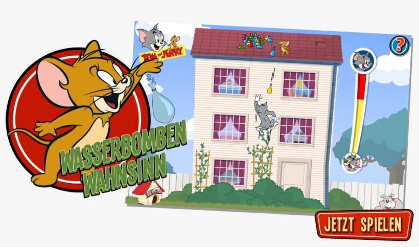Wasserbomben Wahnsinn Wasserbomben Wahnsinn - Tom And Jerry, transparent png download