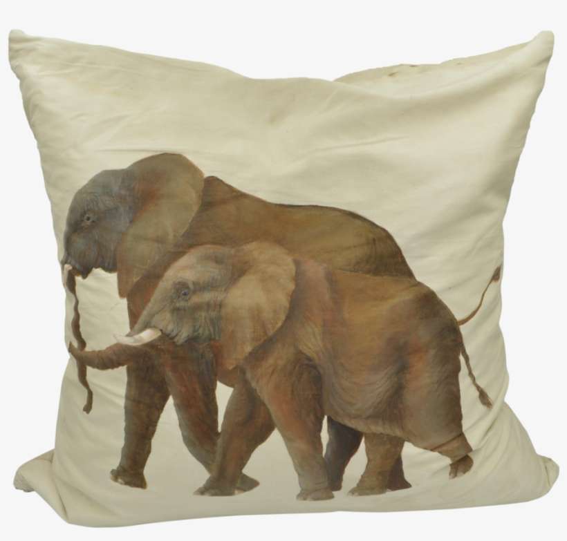 Silk Elephant Pillow From Neiman Marcus - Cushion, transparent png download