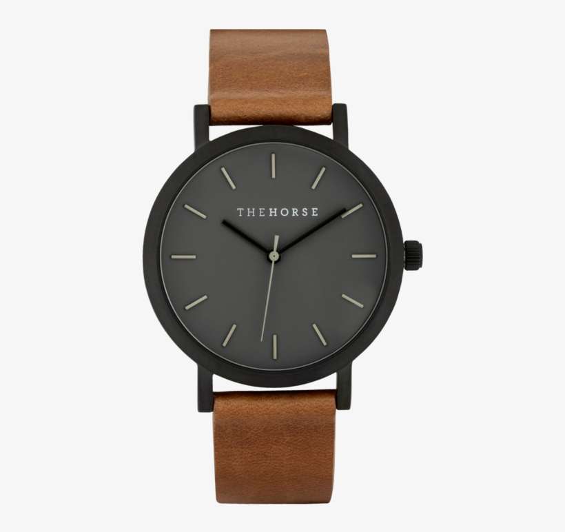 The Horse Mini Original Ma4- Black Case / Tan Leather - Watch, transparent png download