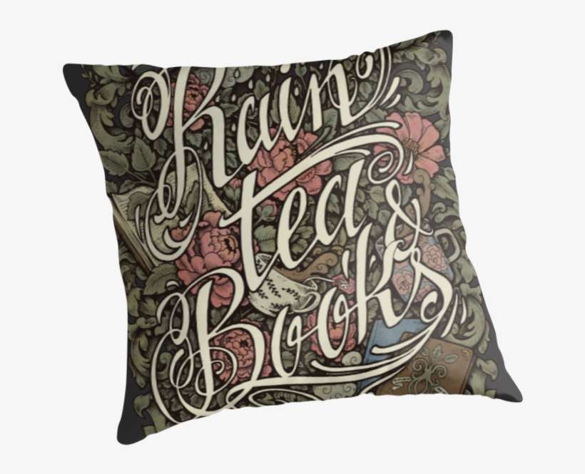 Rain Tea Books Color Version Throw Pillows Png Tea - Cushion, transparent png download