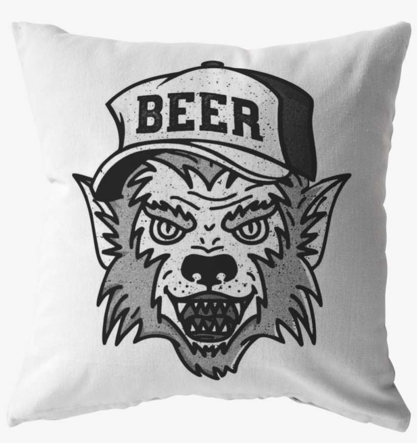 Werewolf Beer Hat Pillow Pillows - Throw Pillow, transparent png download